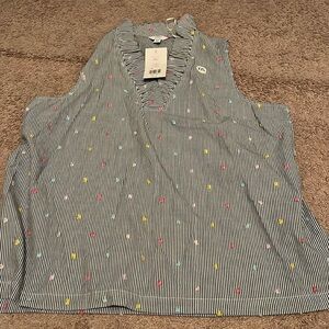 Crown & Ivy XXL ruffle tank NWT